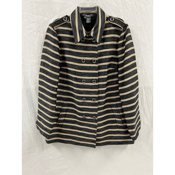 Per Se Black and Gold Stripe Coat size 16 - Picture 1 of 4